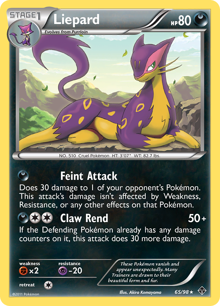 Liepard (65/98) [Black & White: Emerging Powers] | Anubis Games and Hobby