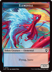 Elemental (0019) // Copy Double-Sided Token [Secrets of Strixhaven Commander Tokens] | Anubis Games and Hobby
