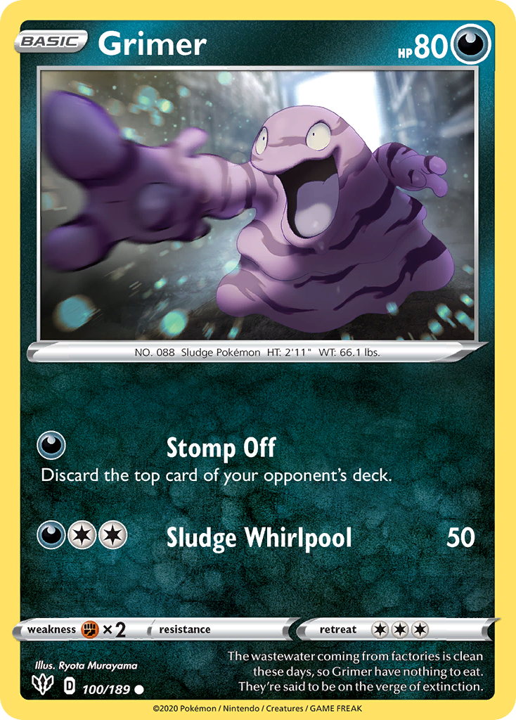 Grimer (100/189) [Sword & Shield: Darkness Ablaze] | Anubis Games and Hobby