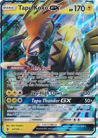 Tapu Koko GX (47/145) (Jumbo Card) [Sun & Moon: Guardians Rising] | Anubis Games and Hobby