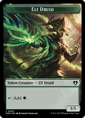 Elemental (0024) // Elf Druid Double-Sided Token [Commander Masters Tokens] | Anubis Games and Hobby