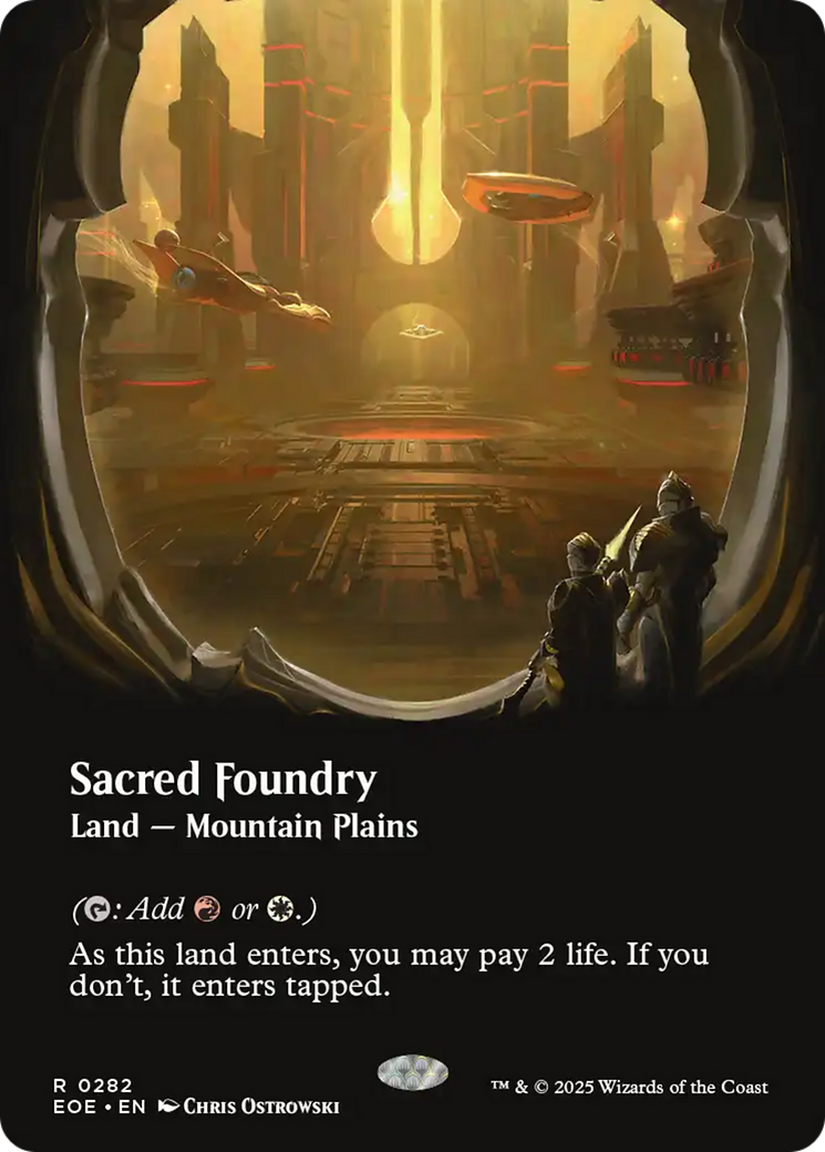 Sacred Foundry (Borderless) [Edge of Eternities] | Anubis Games and Hobby