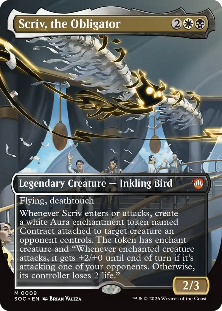 Scriv, the Obligator (Borderless) [Secrets of Strixhaven Commander] | Anubis Games and Hobby