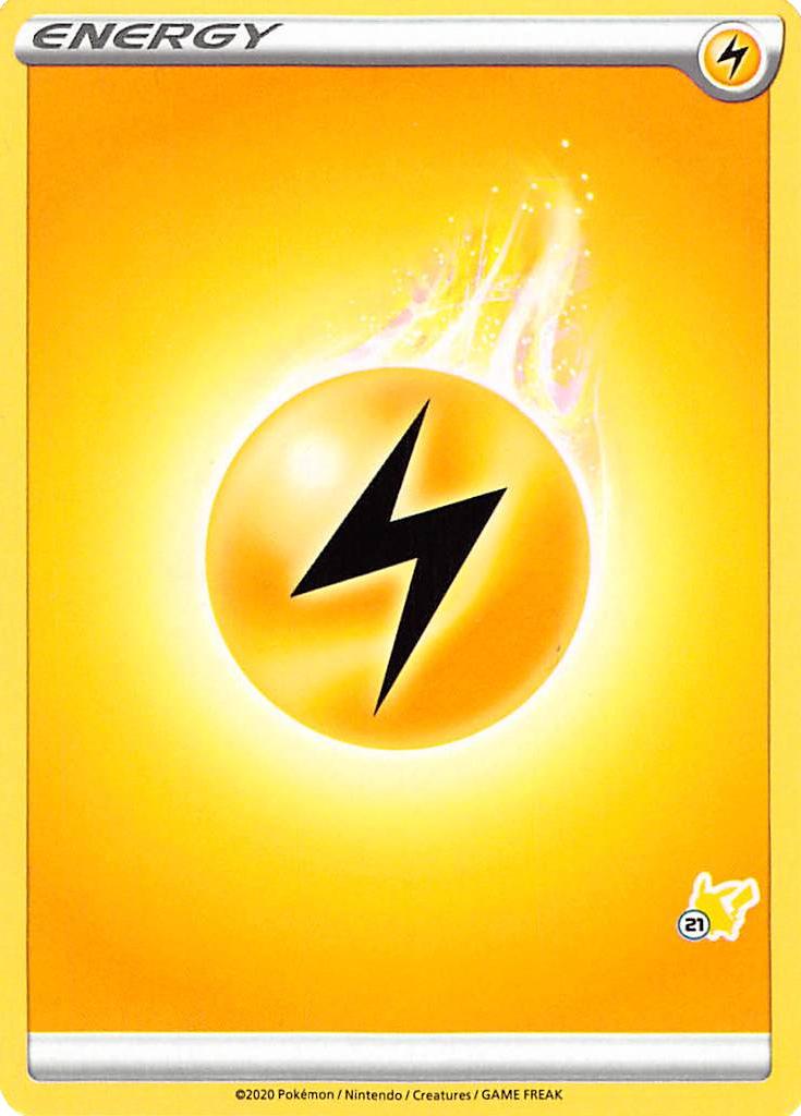 Lightning Energy (Pikachu Stamp #21) [Battle Academy 2022] | Anubis Games and Hobby