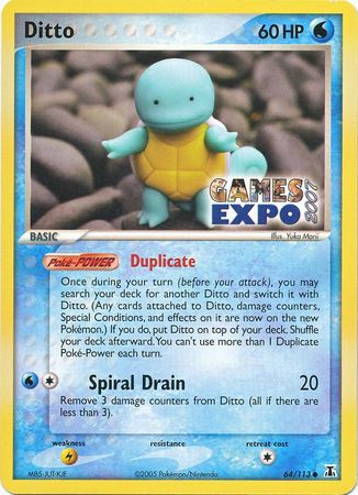 Ditto (64/113) (Games Expo Exclusive) [EX: Delta Species] | Anubis Games and Hobby