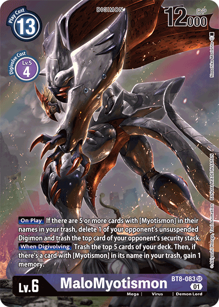 MaloMyotismon [BT8-083] (Alternate Art) [New Awakening] | Anubis Games and Hobby