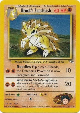 Brock's Sandslash (23/132) [Gym Heroes Unlimited] | Anubis Games and Hobby