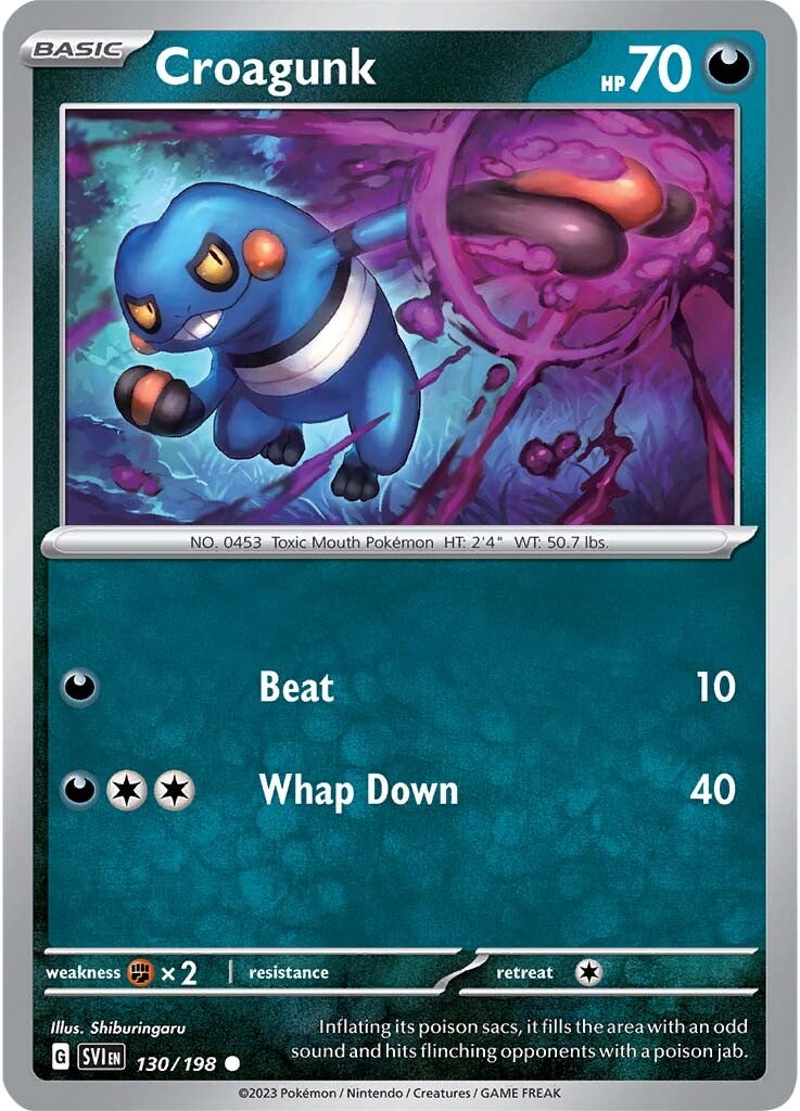 Croagunk (130/198) [Scarlet & Violet: Base Set] | Anubis Games and Hobby
