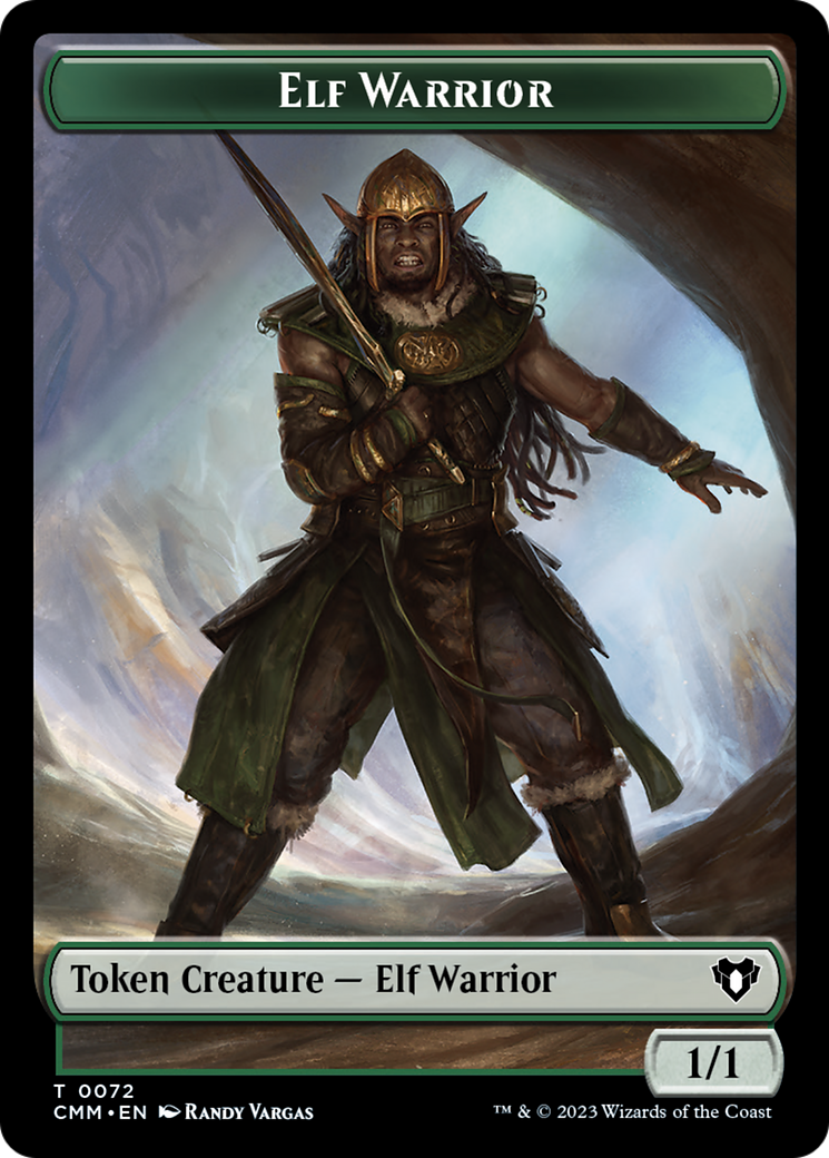 Elf Warrior // Cleric Double-Sided Token [Commander Masters Tokens] | Anubis Games and Hobby