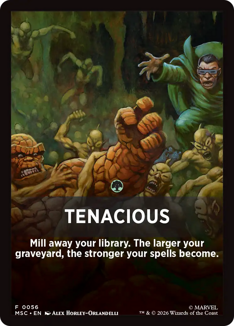 Tenacious Theme Card [Marvel Super Heroes Commander] | Anubis Games and Hobby