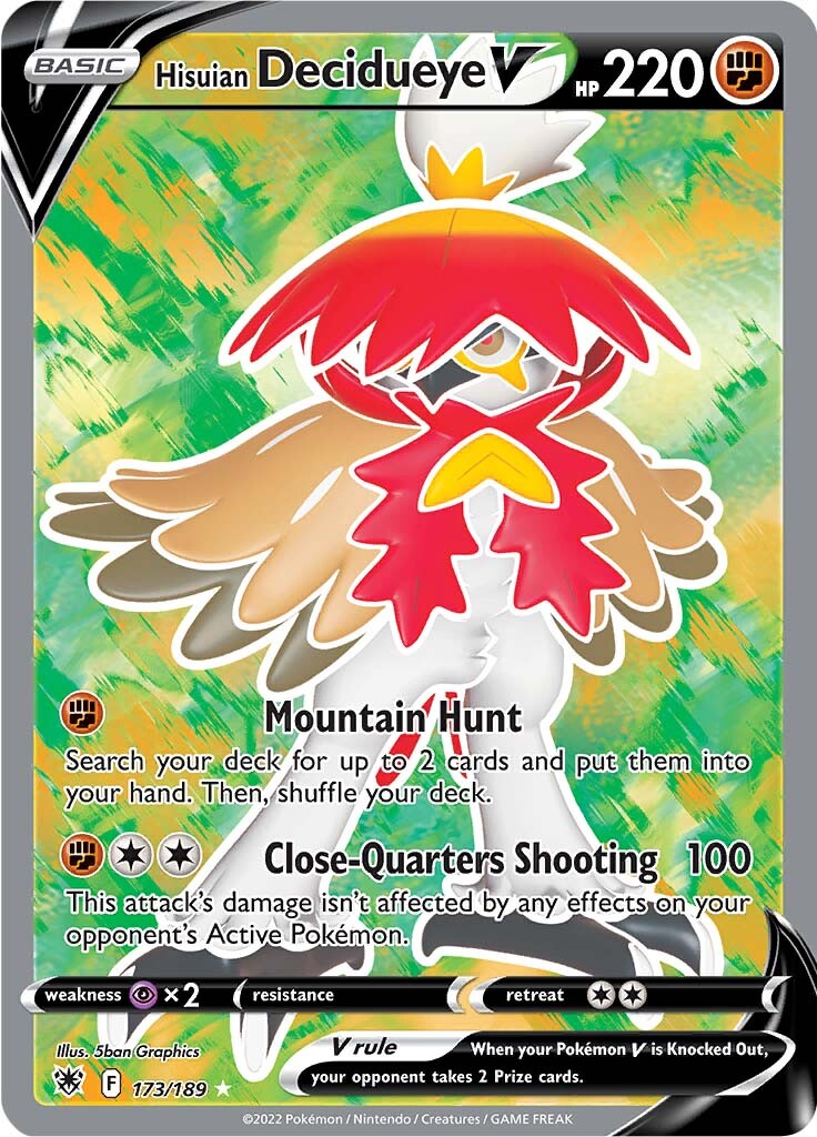 Hisuian Decidueye V (173/189) [Sword & Shield: Astral Radiance] | Anubis Games and Hobby