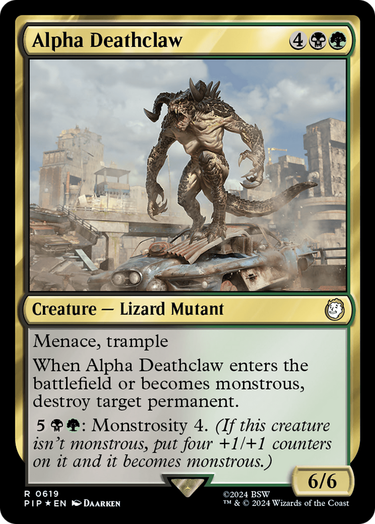 Alpha Deathclaw (Surge Foil) [Fallout] | Anubis Games and Hobby