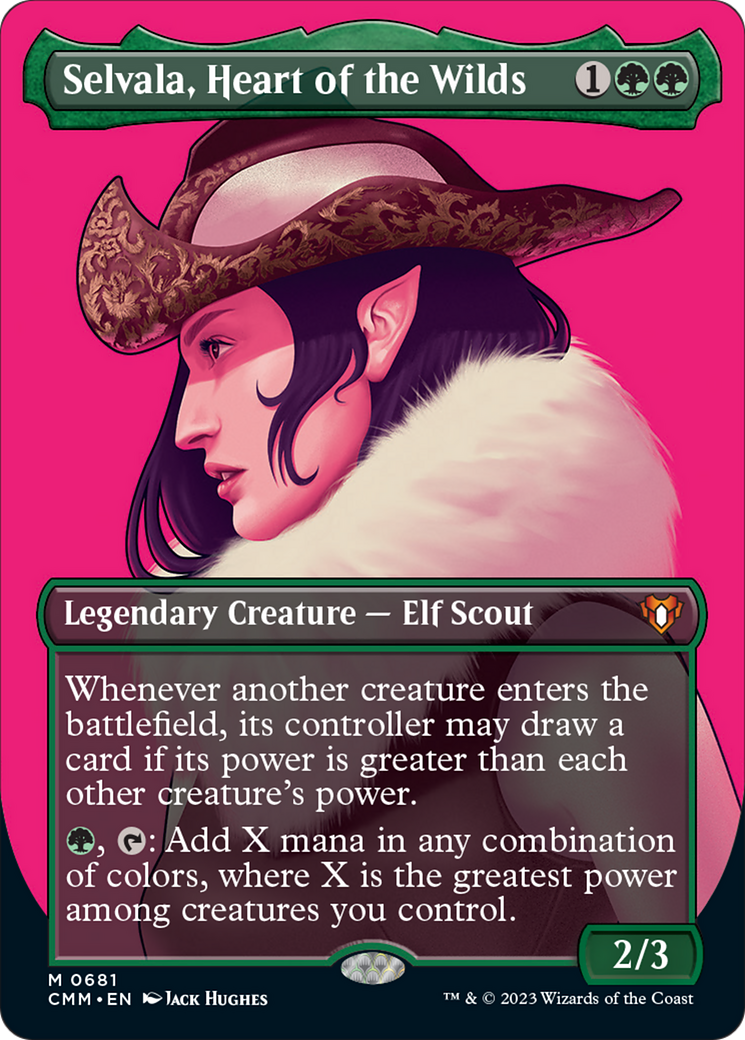 Selvala, Heart of the Wilds (Borderless Profile) [Commander Masters] | Anubis Games and Hobby