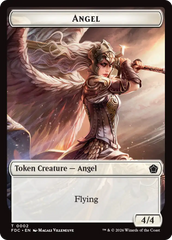 Angel (0001) // Angel (0002) Double-Sided Token [Foundations Commander Tokens] | Anubis Games and Hobby