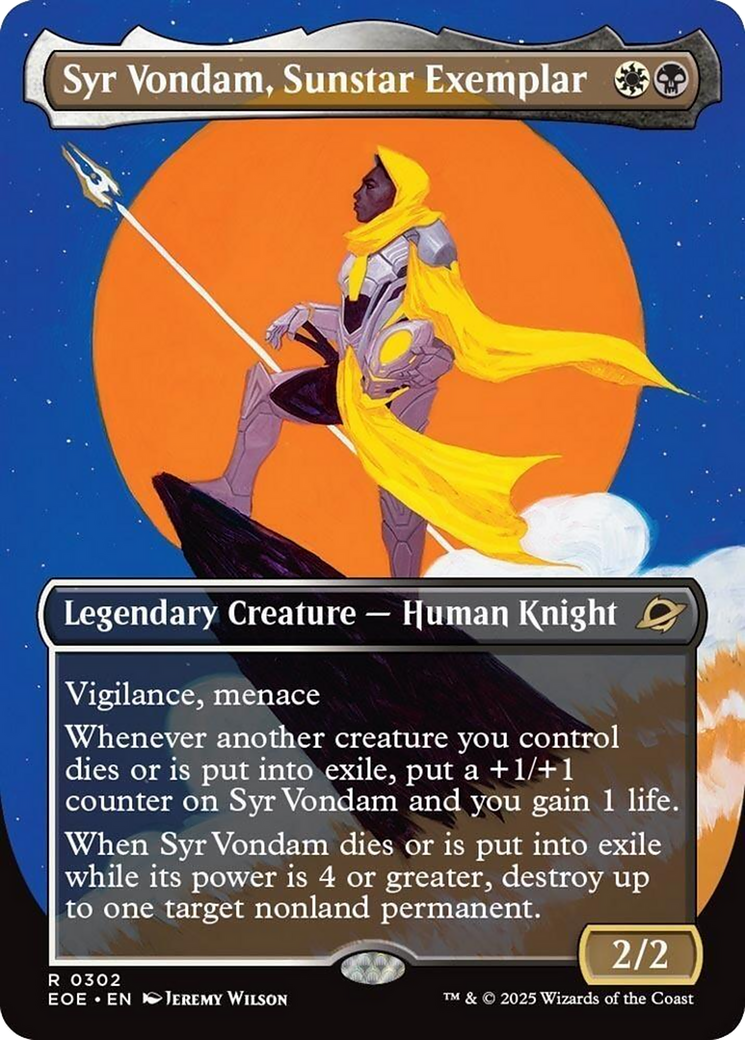 Syr Vondam, Sunstar Exemplar (Borderless) [Edge of Eternities] | Anubis Games and Hobby