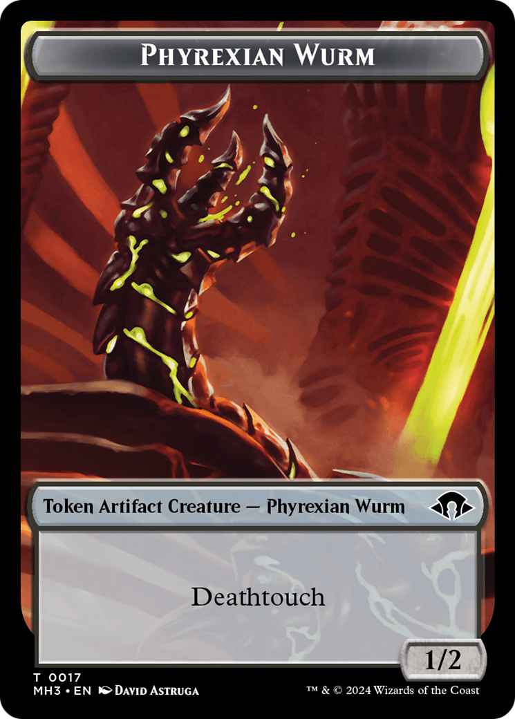 Phyrexian Wurm (0017) // Energy Reserve Double-Sided Token [Modern Horizons 3 Tokens] | Anubis Games and Hobby