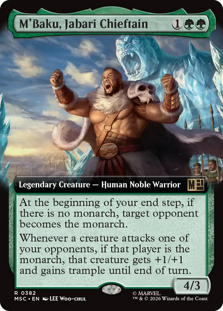 M'Baku, Jabari Chieftain (Extended Art) [Marvel Super Heroes Commander] | Anubis Games and Hobby