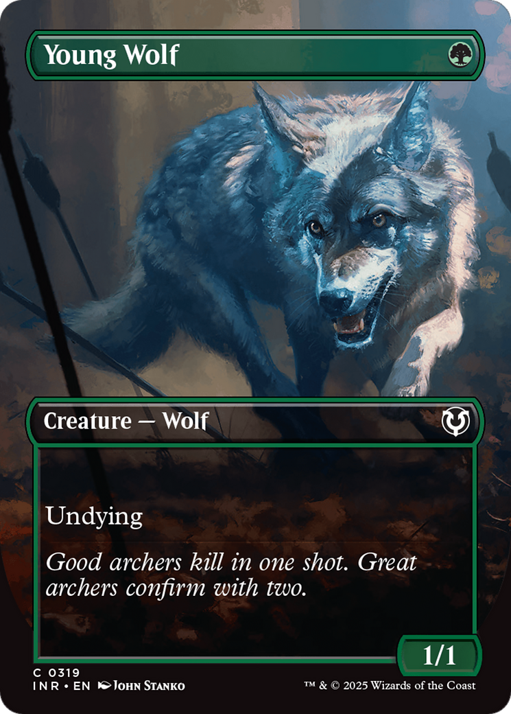 Young Wolf (Borderless) [Innistrad Remastered] | Anubis Games and Hobby