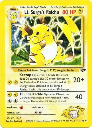 Lt. Surge's Raichu (11/132) [Gym Challenge Unlimited] | Anubis Games and Hobby