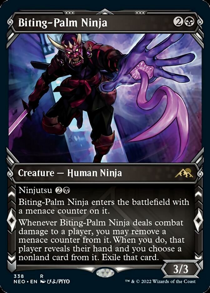 Biting-Palm Ninja (Showcase Ninja) [Kamigawa: Neon Dynasty] | Anubis Games and Hobby