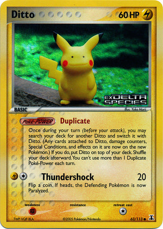Ditto (63/113) (Stamped) [EX: Delta Species] | Anubis Games and Hobby