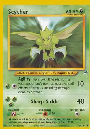 Scyther (55/105) [Neo Destiny Unlimited] | Anubis Games and Hobby