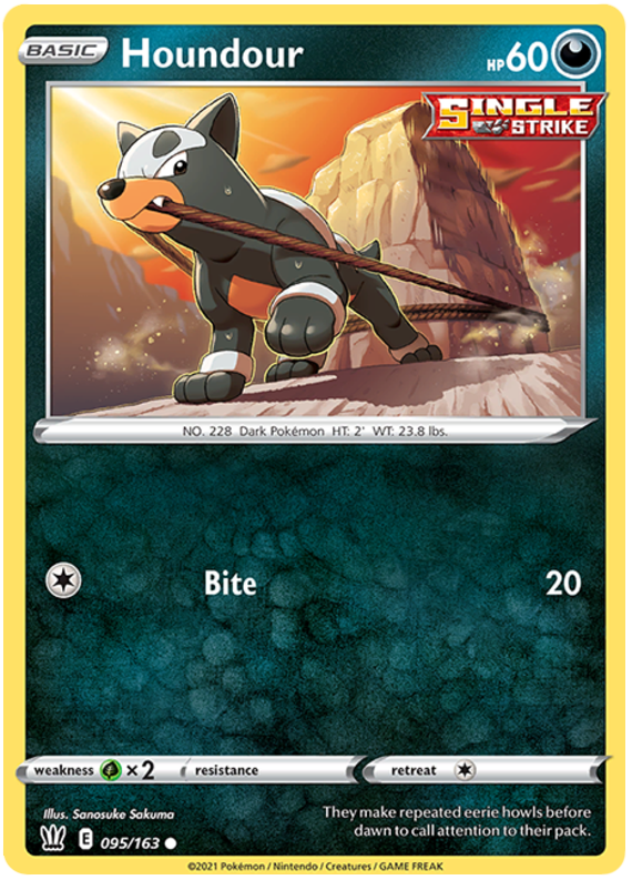 Houndour (095/163) [Sword & Shield: Battle Styles] | Anubis Games and Hobby