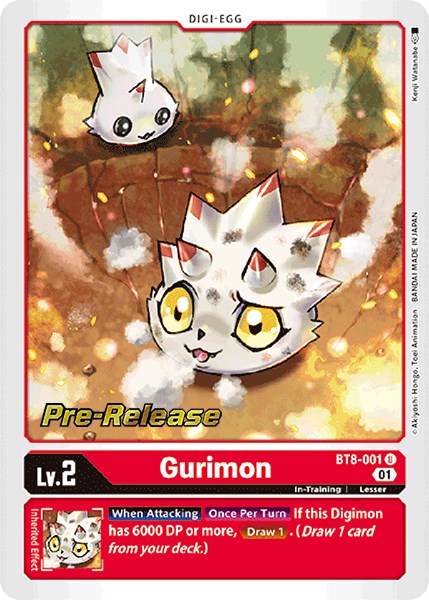 Gurimon [BT8-001] [New Awakening Pre-Release Cards] | Anubis Games and Hobby