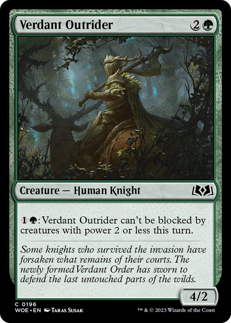 Verdant Outrider [Wilds of Eldraine] | Anubis Games and Hobby