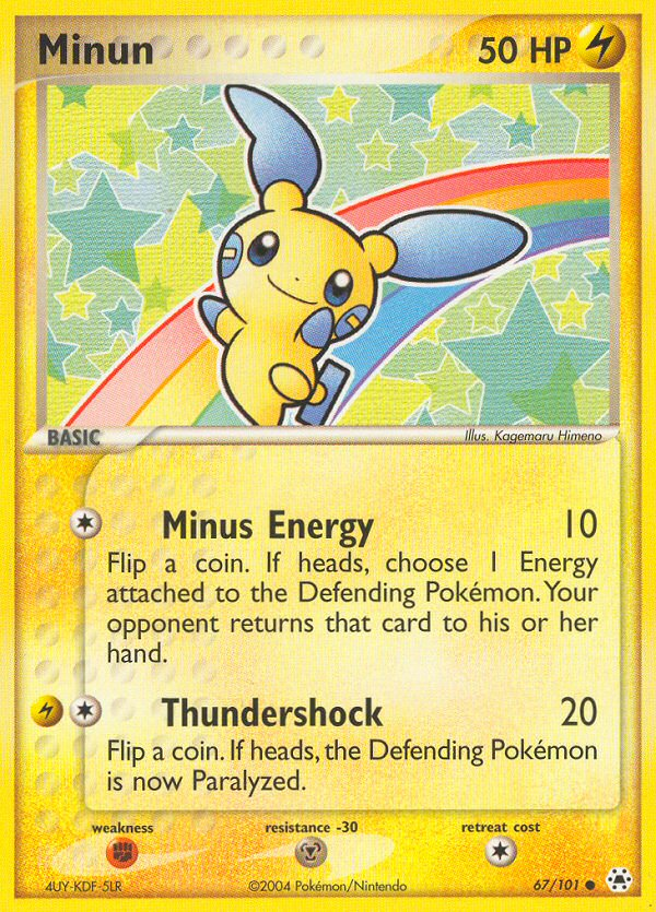 Minun (67/101) [EX: Hidden Legends] | Anubis Games and Hobby