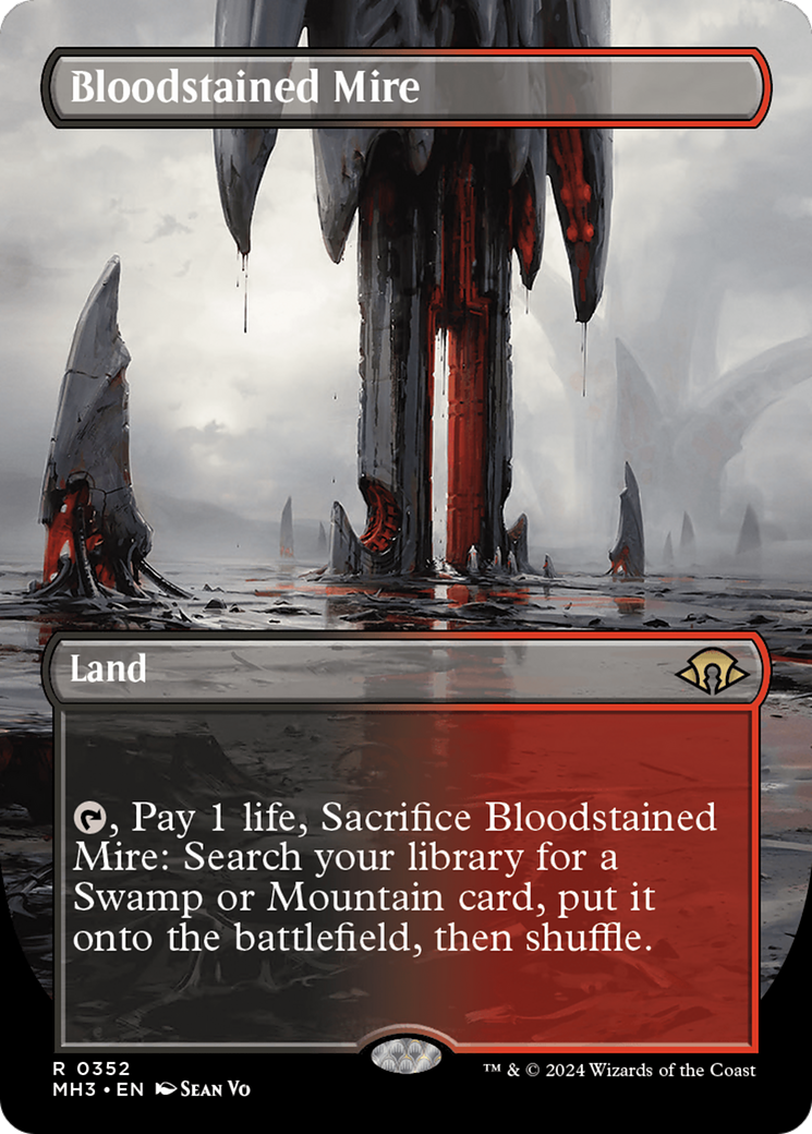 Bloodstained Mire (Borderless) [Modern Horizons 3] | Anubis Games and Hobby