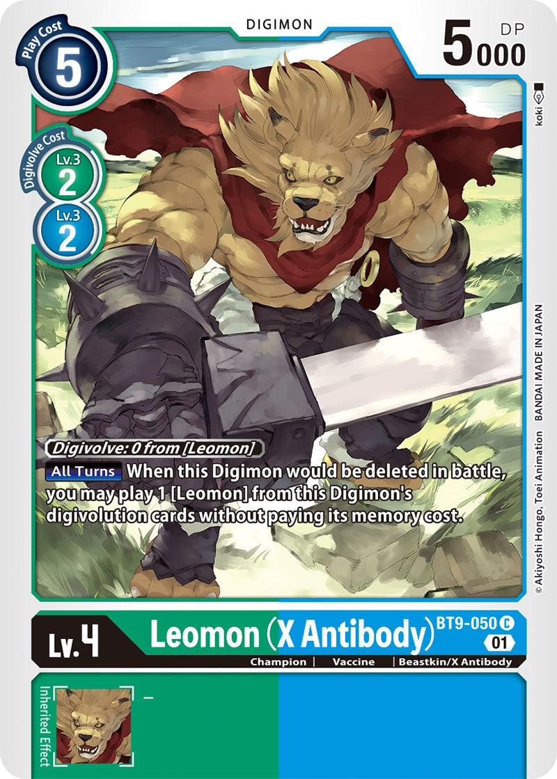 Leomon (X Antibody) [BT9-050] [X Record] | Anubis Games and Hobby