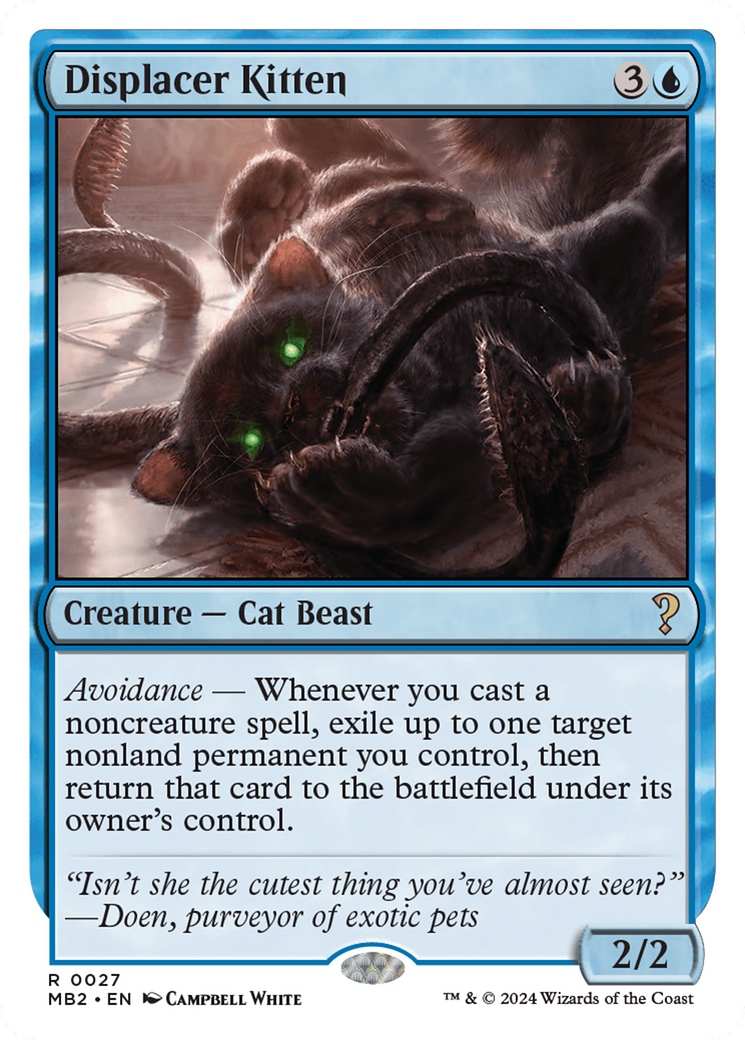 Displacer Kitten (White Border) [Mystery Booster 2] | Anubis Games and Hobby