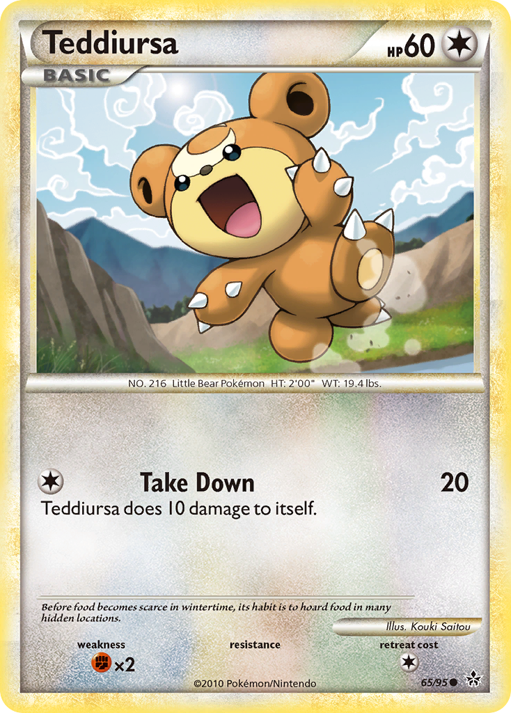 Teddiursa (65/95) [HeartGold & SoulSilver: Unleashed] | Anubis Games and Hobby