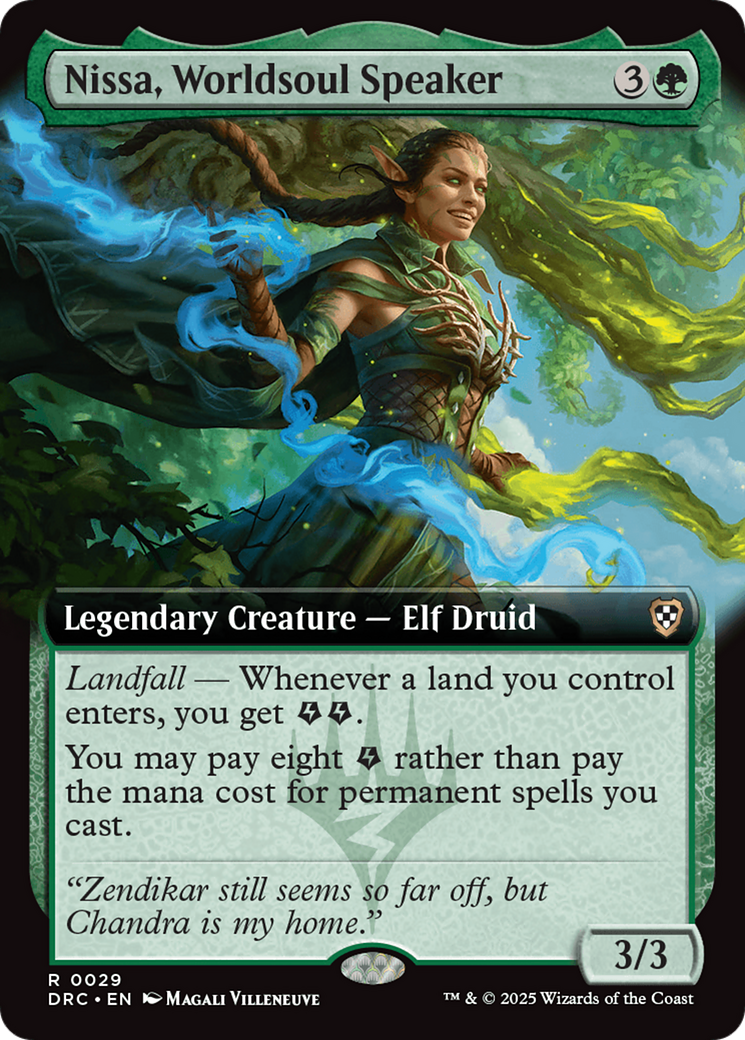 Nissa, Worldsoul Speaker (Extended Art) [Aetherdrift Commander] | Anubis Games and Hobby