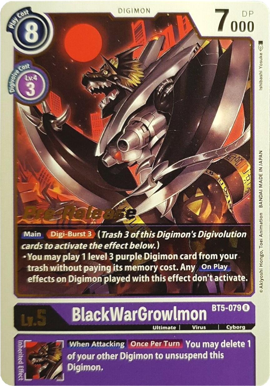 BlackWarGrowlmon [BT5-079] [Battle of Omni Pre-Release Promos] | Anubis Games and Hobby