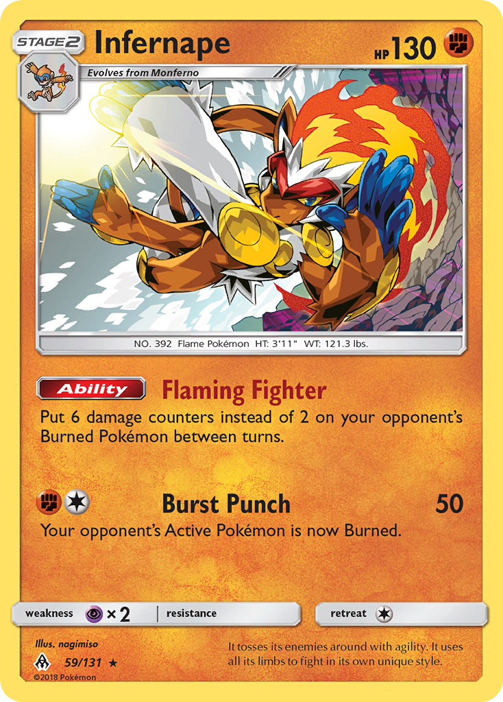 Infernape (59/131) [Sun & Moon: Forbidden Light] | Anubis Games and Hobby