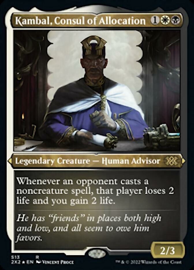 Kambal, Consul of Allocation (Foil Etched) [Double Masters 2022] | Anubis Games and Hobby