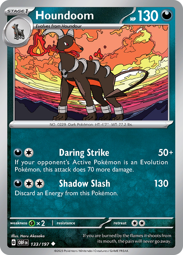 Houndoom (133/197) [Scarlet & Violet: Obsidian Flames] | Anubis Games and Hobby