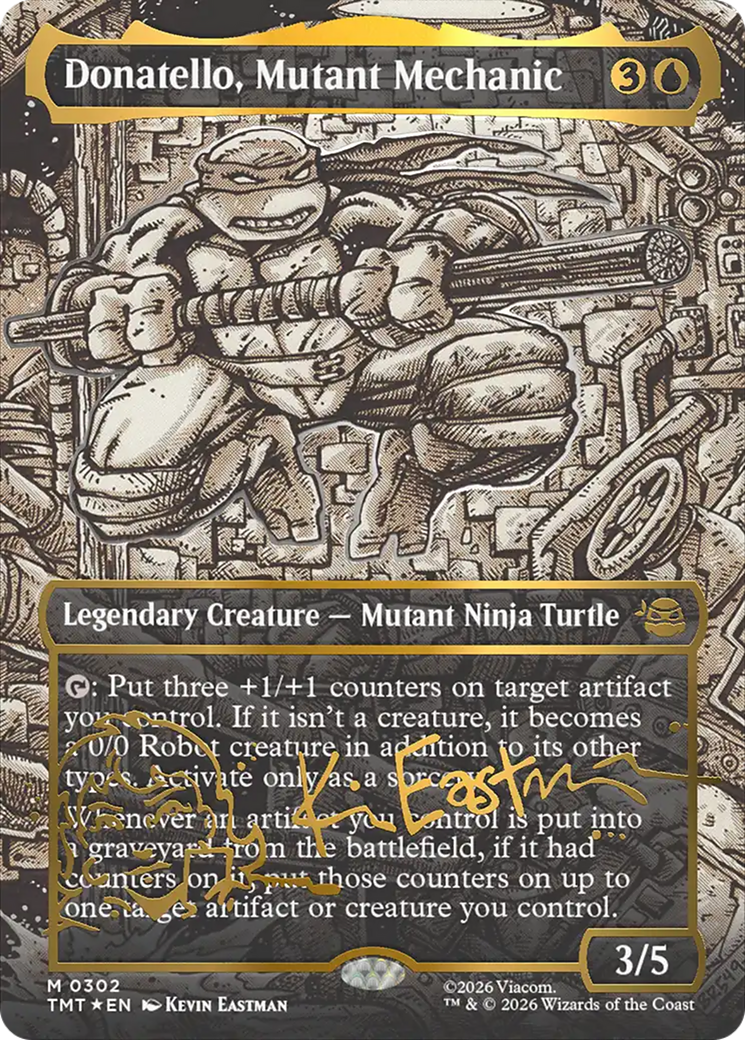 Donatello, Mutant Mechanic (Borderless) (Gold-Stamped Signature) [Teenage Mutant Ninja Turtles] | Anubis Games and Hobby