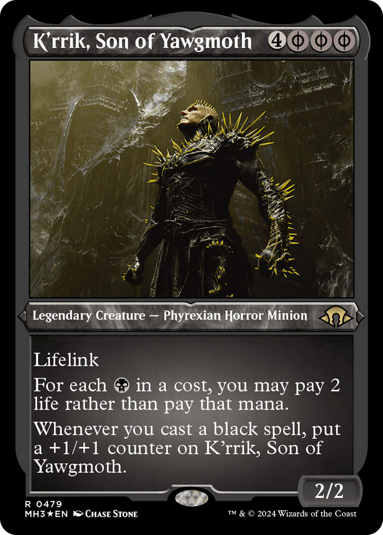 K'rrik, Son of Yawgmoth (Foil Etched) [Modern Horizons 3] | Anubis Games and Hobby