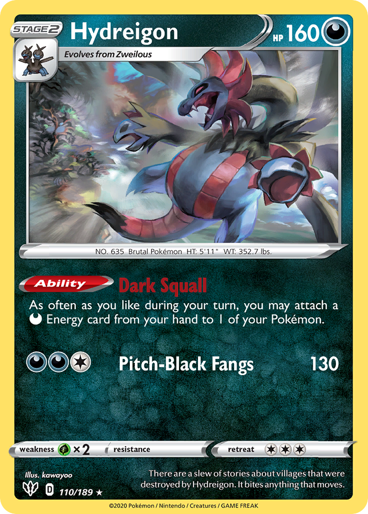 Hydreigon (110/189) [Sword & Shield: Darkness Ablaze] | Anubis Games and Hobby