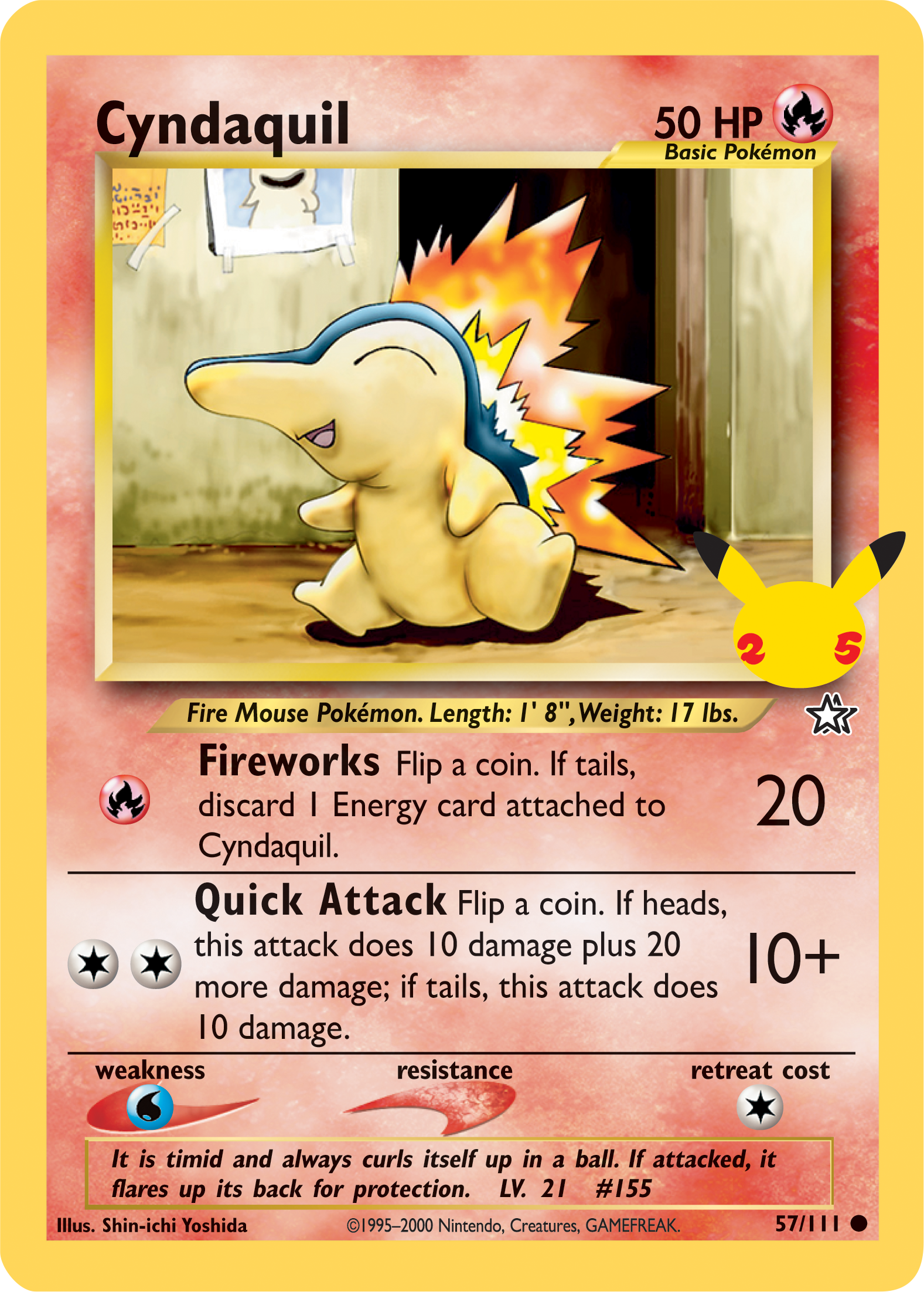 Cyndaquil (57/111) (Jumbo Card) [First Partner Pack] | Anubis Games and Hobby