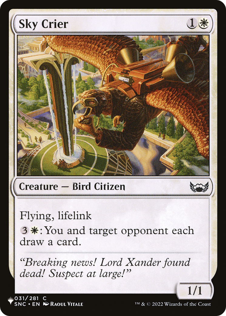 Sky Crier [The List Reprints] | Anubis Games and Hobby