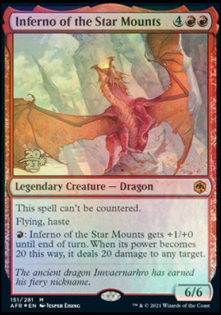 Inferno of the Star Mounts [Dungeons & Dragons: Adventures in the Forgotten Realms Prerelease Promos] | Anubis Games and Hobby