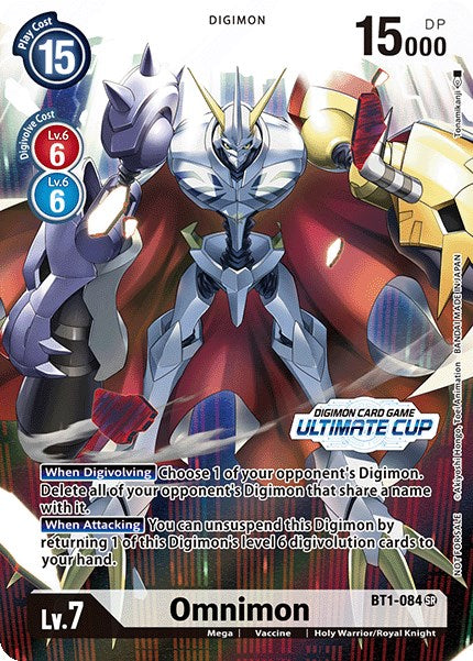 Omnimon [BT1-084] (April Ultimate Cup 2022) [Release Special Booster Promos] | Anubis Games and Hobby