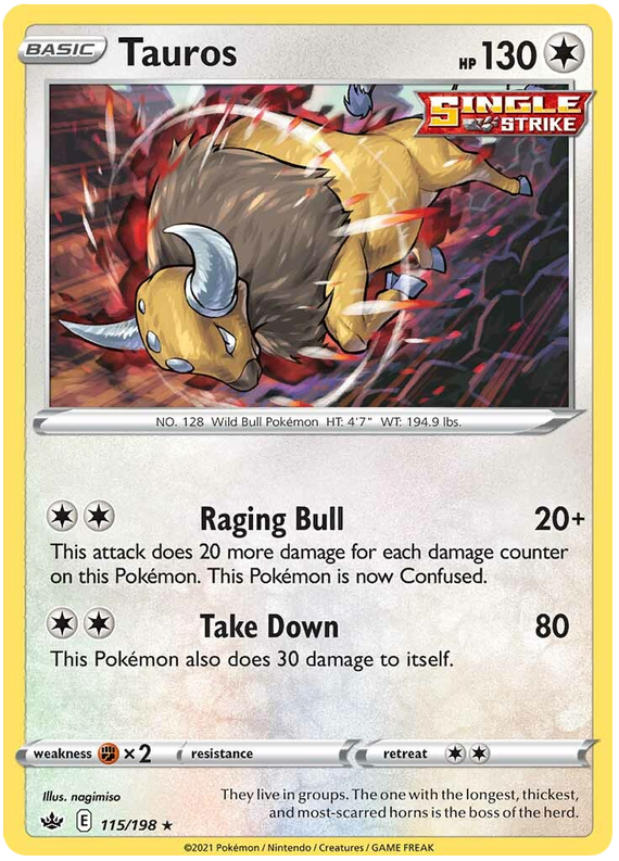 Tauros (115/198) [Sword & Shield: Chilling Reign] | Anubis Games and Hobby
