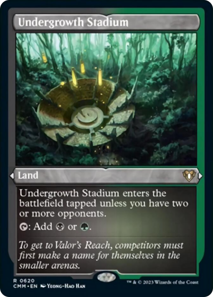 Undergrowth Stadium (Foil Etched) [Commander Masters] | Anubis Games and Hobby