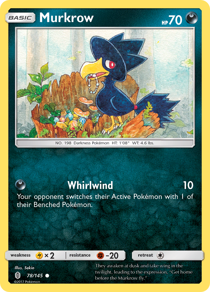 Murkrow (78/145) [Sun & Moon: Guardians Rising] | Anubis Games and Hobby