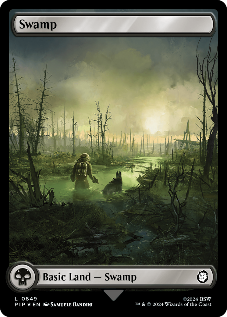 Swamp (0849) (Surge Foil) [Fallout] | Anubis Games and Hobby